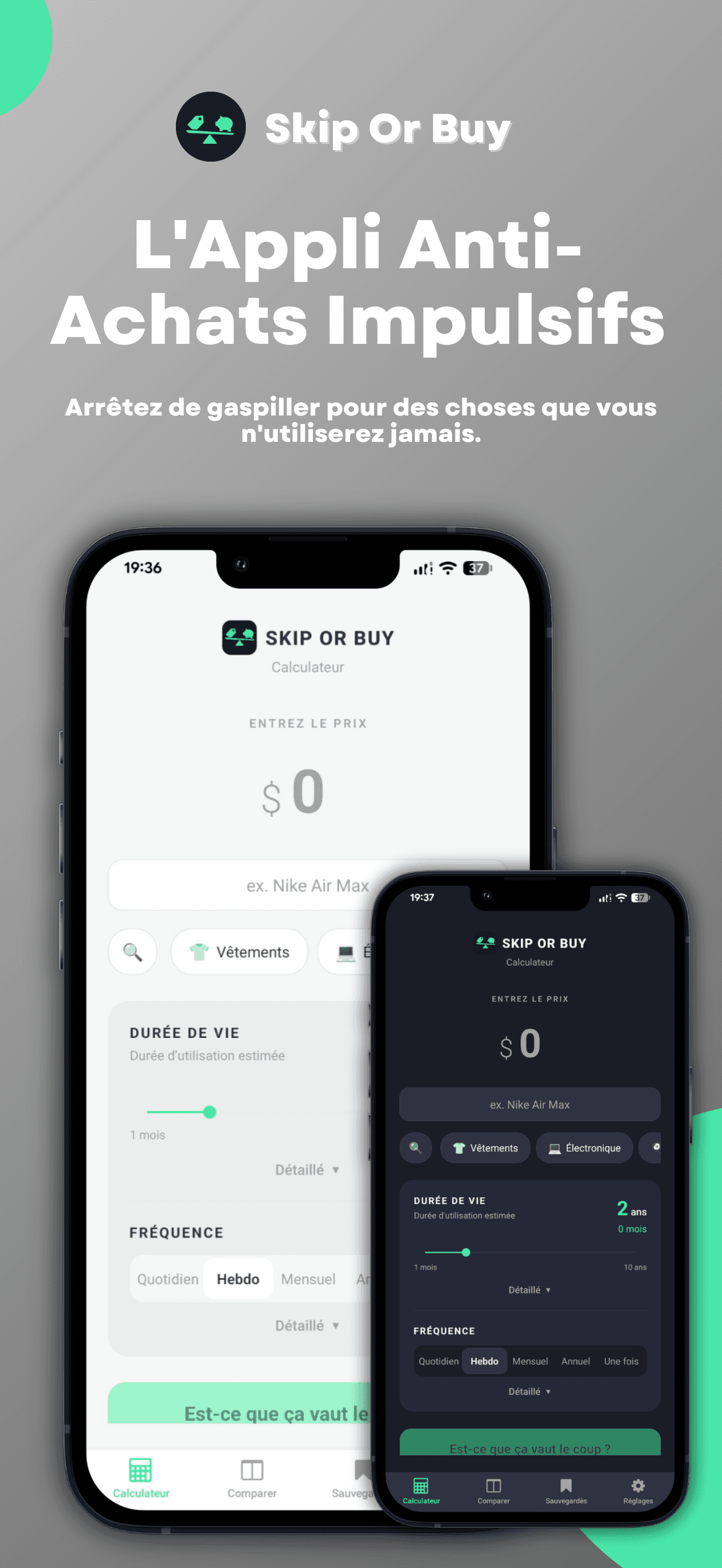 Skip Or Buy app screenshot